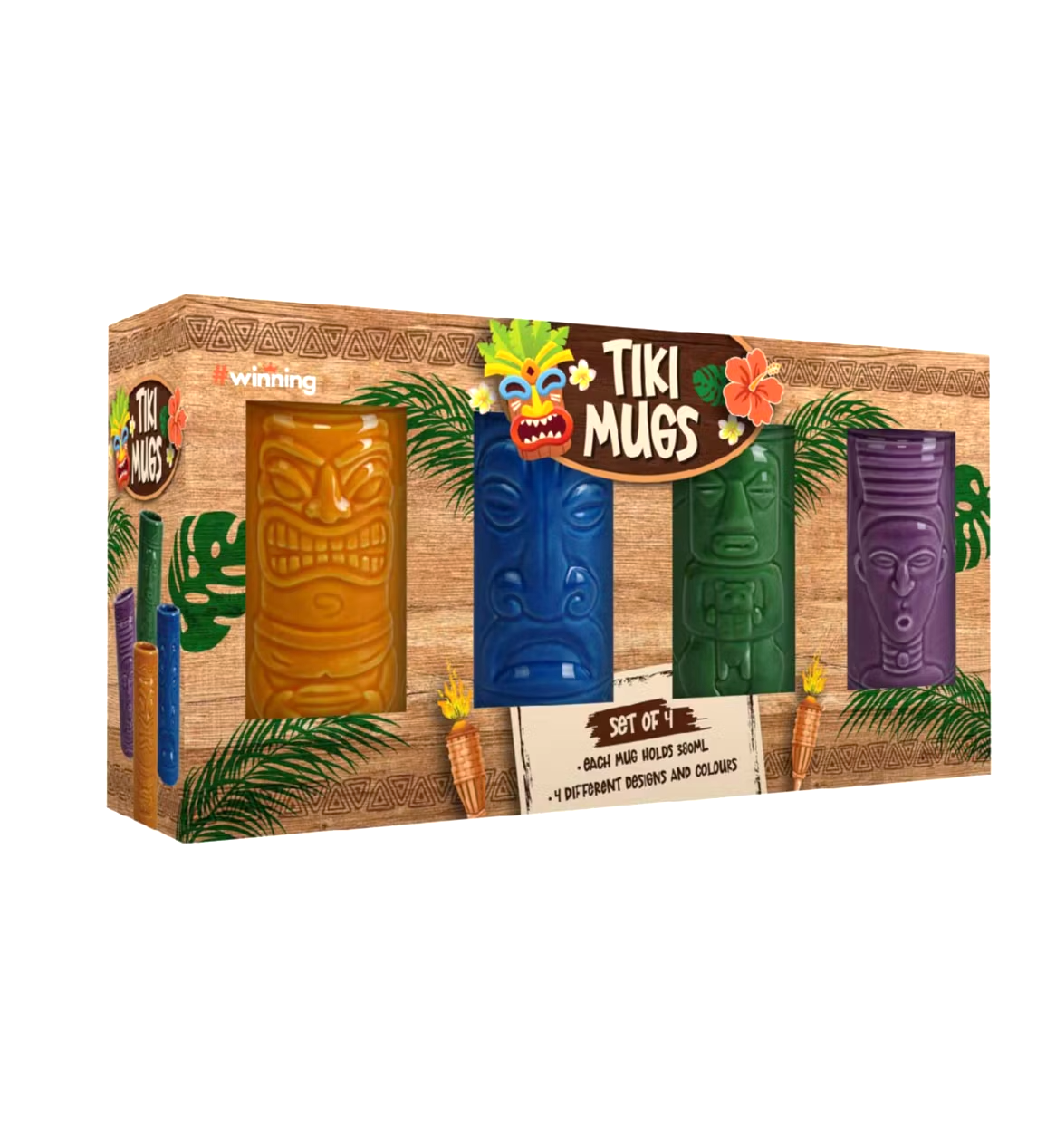 Tiki Mugs/Cups (set of 4)