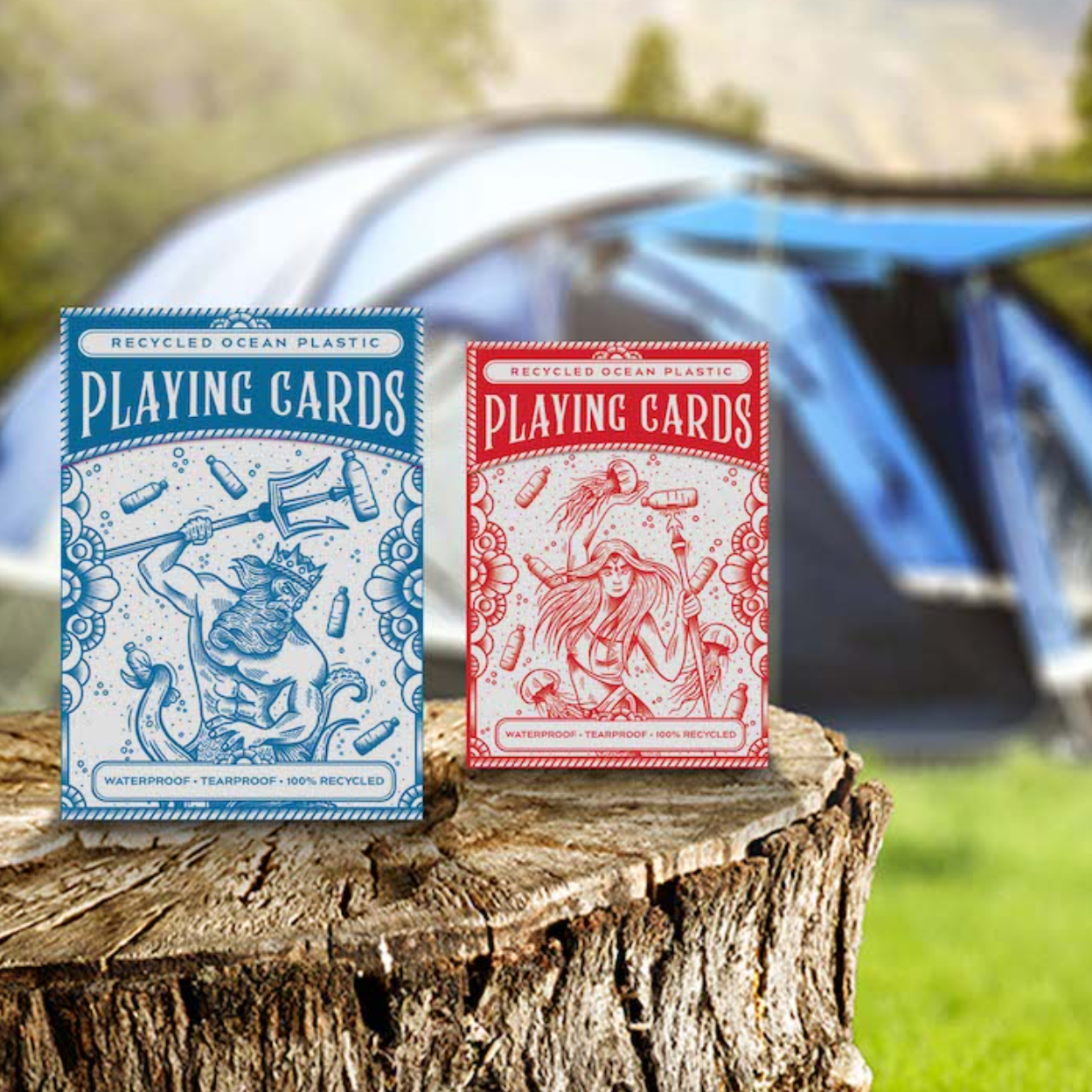 Waterproof recycle Ocean Plastic playing cards