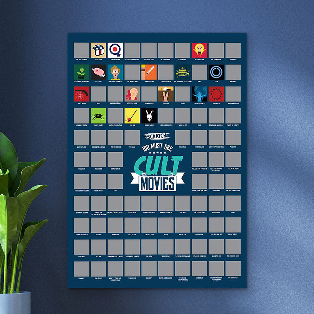 100 Day Cult Movie Scratch Poster
