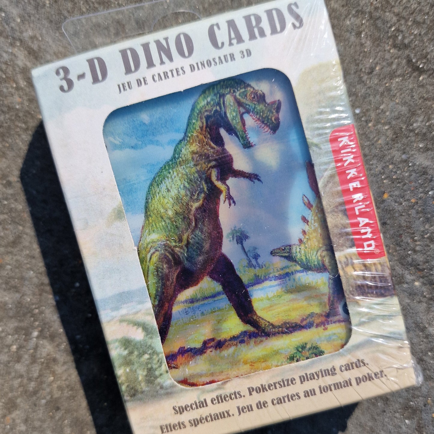 3D Dinosaur playing cards