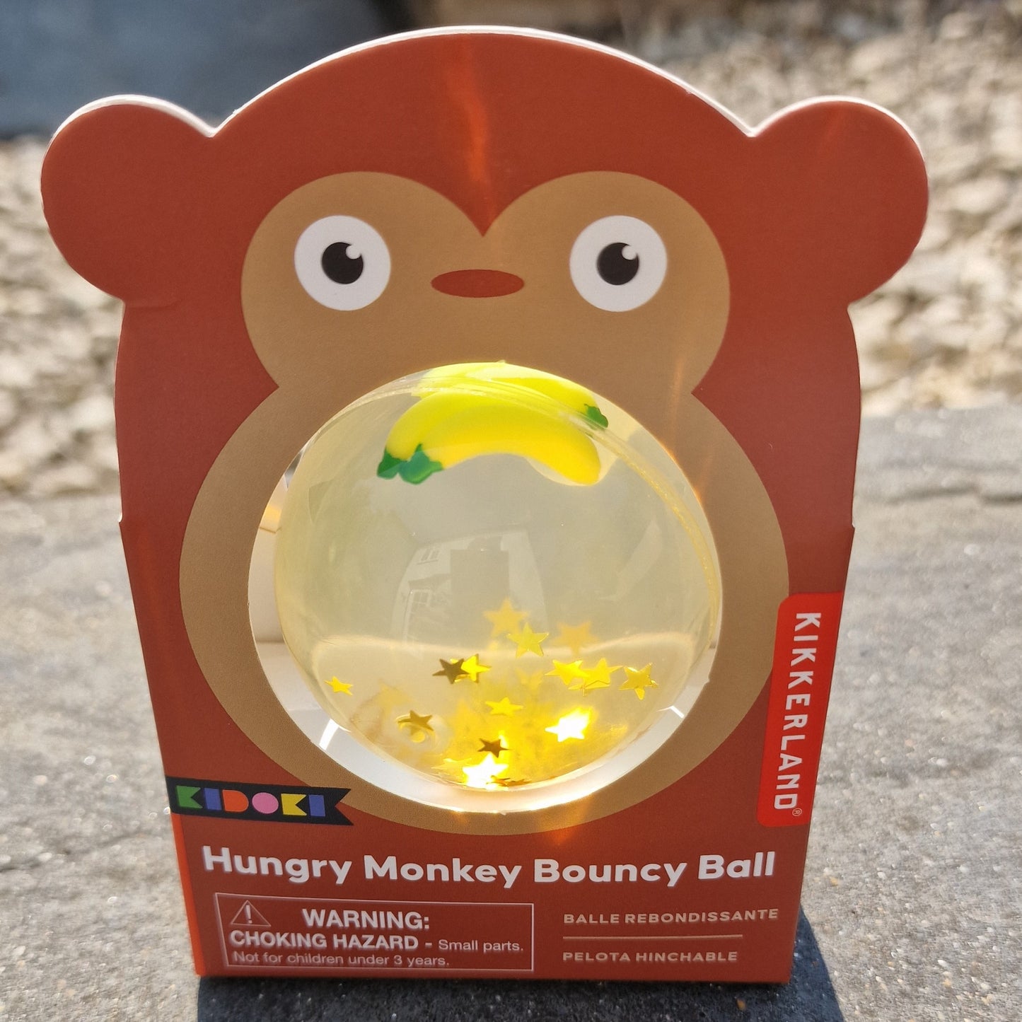 kikkerland hungry monkey bouncy ball