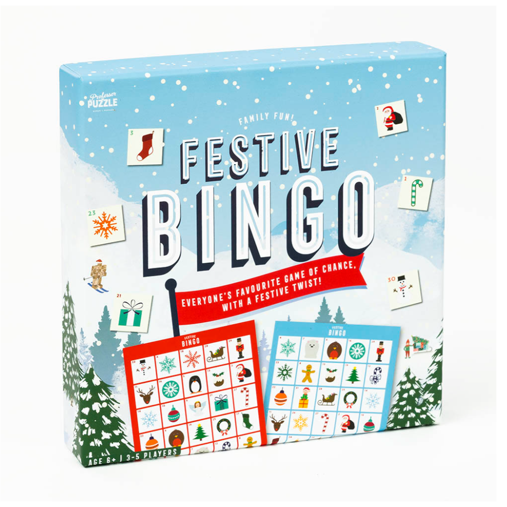 professor puzzle festive bingo game