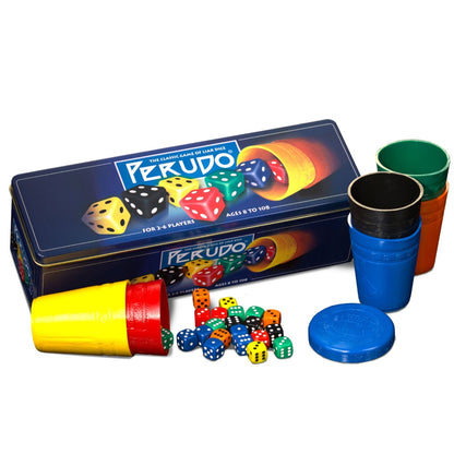 perudo dice game tin and contents