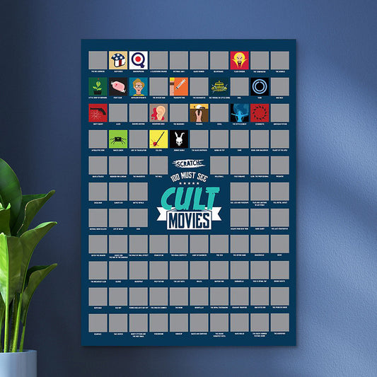 100 Day Cult Movie Scratch Poster