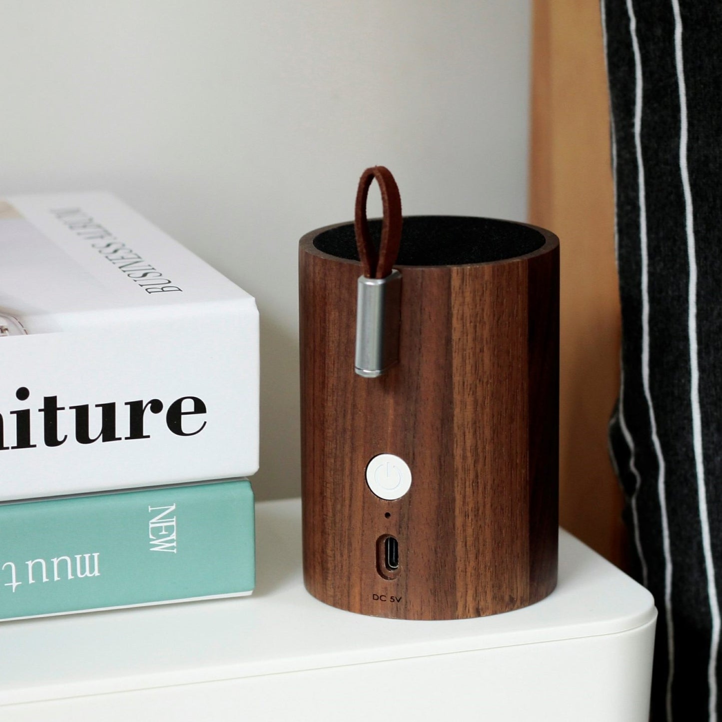 Walnut Drum Light Speaker